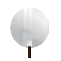 Espelho Funcional Hook Branco Alça Rajada 50 cm Redondo