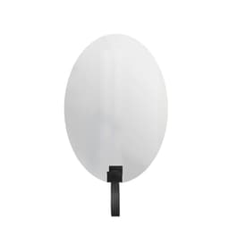 Espelho Funcional Hook Preto Retangular Com Corino Preto  60x40 cm Oval