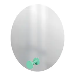 Espelho Funcional Hook Verde 50 cm Redondo