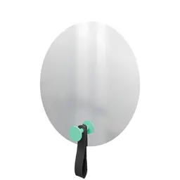 Espelho Funcional Hook Verde Alça Preta 50 Cm Redondo