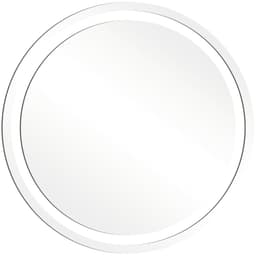 Espelho Multiuso Lapidado Pendurador Jateado Led Branco 50cm Redondo