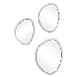 Kit Espelho Decorativo Orgânico Branco 29x44cm, 43x58cm e 58x70cm Epmg
