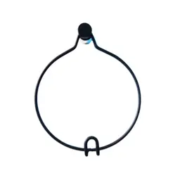 Pendurador Gancho Multiuso Wire Minimals Cirle Preto 15x13 cm Redondo