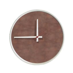Relógio Decorativo Round Branco Mostrador Aço Corten Ponteiro Branco 50 Cm Diâmetro