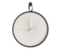 Relógio Short Strip Marrom Alça Caramelo Mostrador Branco 40 cm