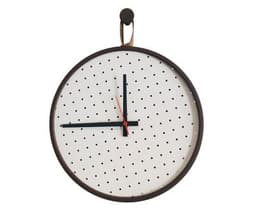 Relógio Short Strip Marrom Alça Caramelo Mostrador Branco Perfurado 40 cm