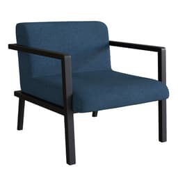 Poltrona Gandia Poliéster Azul Marinho e Preta