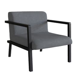 Poltrona Gandia Poliéster Chumbo e Preta