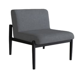 Poltrona Narvi Poliéster Chumbo e Preta
