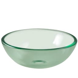 Cuba De Vidro Verde Para Banheiro Lavabo Redondo Cuba de Apoio 30cm