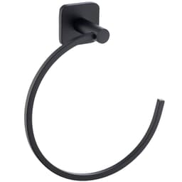 Suporte Para Toalha de Rosto Porta Toalheiro De Argola Quadrada Preto