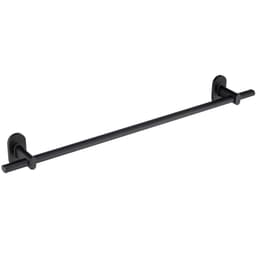 Suporte Toalha Banheiro Toalheiro De Parede 59cm Oval Preto