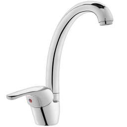 Torneira Bica Alta De Latão Cromado Monocomando Para Cozinha Eco Metais