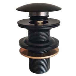 Válvula Click Preto Escoamento Pia Ralo para Cuba Banheiro Lavabo