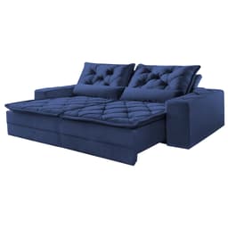 Sofá Madri 2,30m Velusoft Azul - Emobiliar