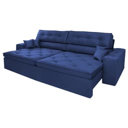 Sofá Malibu 2,30m Velusoft Azul - Emobiliar