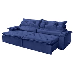 Sofá Paris 2,10m Velusoft Azul - Emobiliar