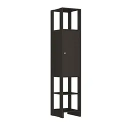 Closet com 1 Porta contendo 2 prateleias e 3 nichos externos Yes Nova Mobile Grafite Intenso