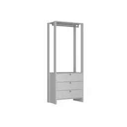 Closet com 1 cabideiro e 3 Gavetas Yes Nova Mobile Branco