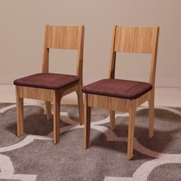 Conjunto com 2 Cadeiras Atenas Polipropileno Marrom e Freijó