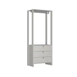 Guarda-Roupa Closet Modulado Yes 3 Gavetas Branco