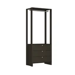 Guarda-Roupa Closet Modulado Yes 3 Gavetas Grafite