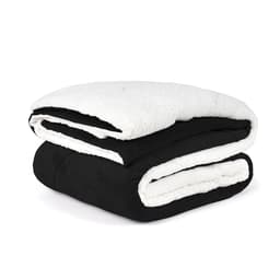 Cobertor Pele Carneiro Cobertor Queen Size Preto Dupla Face