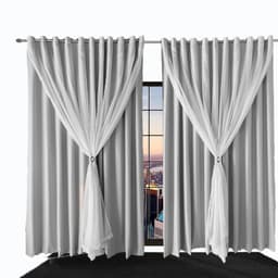 Cortina Para Quarto E Sala Blecaute Ana 3,30 X 2,30 Branco