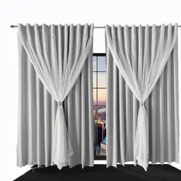 Cortina Para Quarto E Sala Blecaute Ana 7,40 X 2,50 Branco