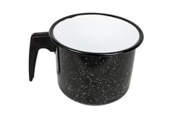 Caneca Canecao Esmaltada no 12 Preto e branco 1,5 l  ESMALTADOS SILVA 2327