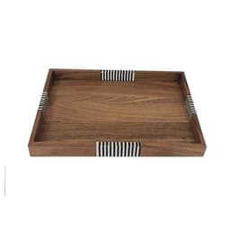 Bandeja Decorativa Espressione Marrom 40x30 cm