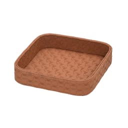 Bandeja Decorativa Espressione Quadrada Marrom 21x21 cm