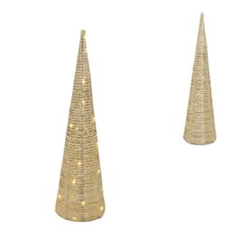 Árvore de Natal com Luz Espressione Espiral Dourada 60 cm