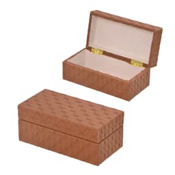 Caixa Decorativa Espressione Marrom 21x10 cm
