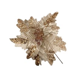 Enfeite Natalino Espressione Flor Bronze 32 cm