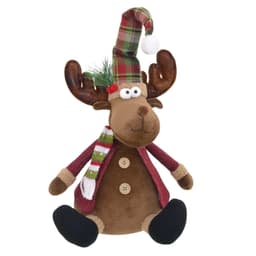 Enfeite Natalino Espressione Rena Marrom e Vermelha 41 cm