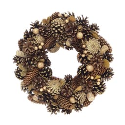 Guirlanda Natalina Marrom e Dourada