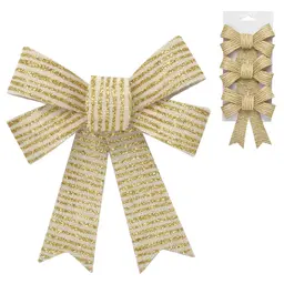 Jogo com 3 Laços Natalinos Areia