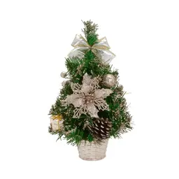 Miniárvore Natalina Decorada Espressione Verde e Champanhe 31 cm