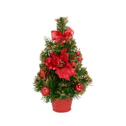 Miniárvore Natalina Decorada Espressione Verde e Vermelha 31 cm