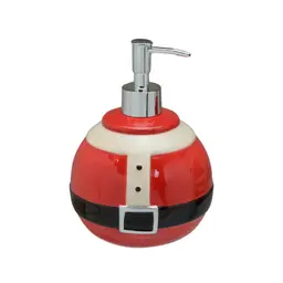 Porta-Sabonete Líquido Natalino Espressione Vermelho e Branco