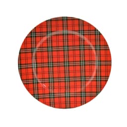 Sousplat Natalino Espressione Xadrez Vermelho e Preto
