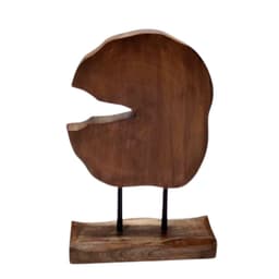 Escultura Decorativa Círculo Espressione Marrom