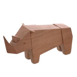 Escultura Decorativa Rinoceronte Espressione Marrom