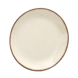 Prato de Sobremesa Espressione Creme e Marrom