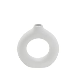 Vaso Decorativo Espressione Círculo Vazado Branco 13 cm