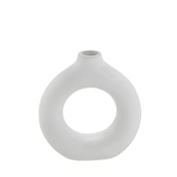 Vaso Decorativo Espressione Círculo Vazado Branco 18 cm