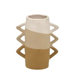 Vaso Decorativo Espressione Triple Bege e Marrom