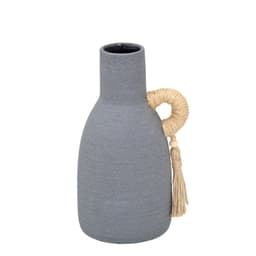 Vaso Decorativo Espressione com Sisal II Preto e Marrom
