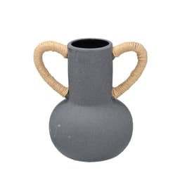 Vaso Decorativo Espressione com Sisal V Preto e Marrom